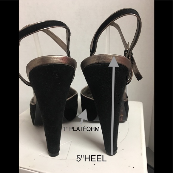 CASSANDRA RAY BlackSuedePewter LeatherTrimPlatform - Picture 3 of 7